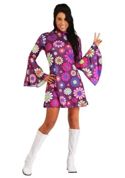 Fun Costumes Women's Adult Groovy Flower Power Costume