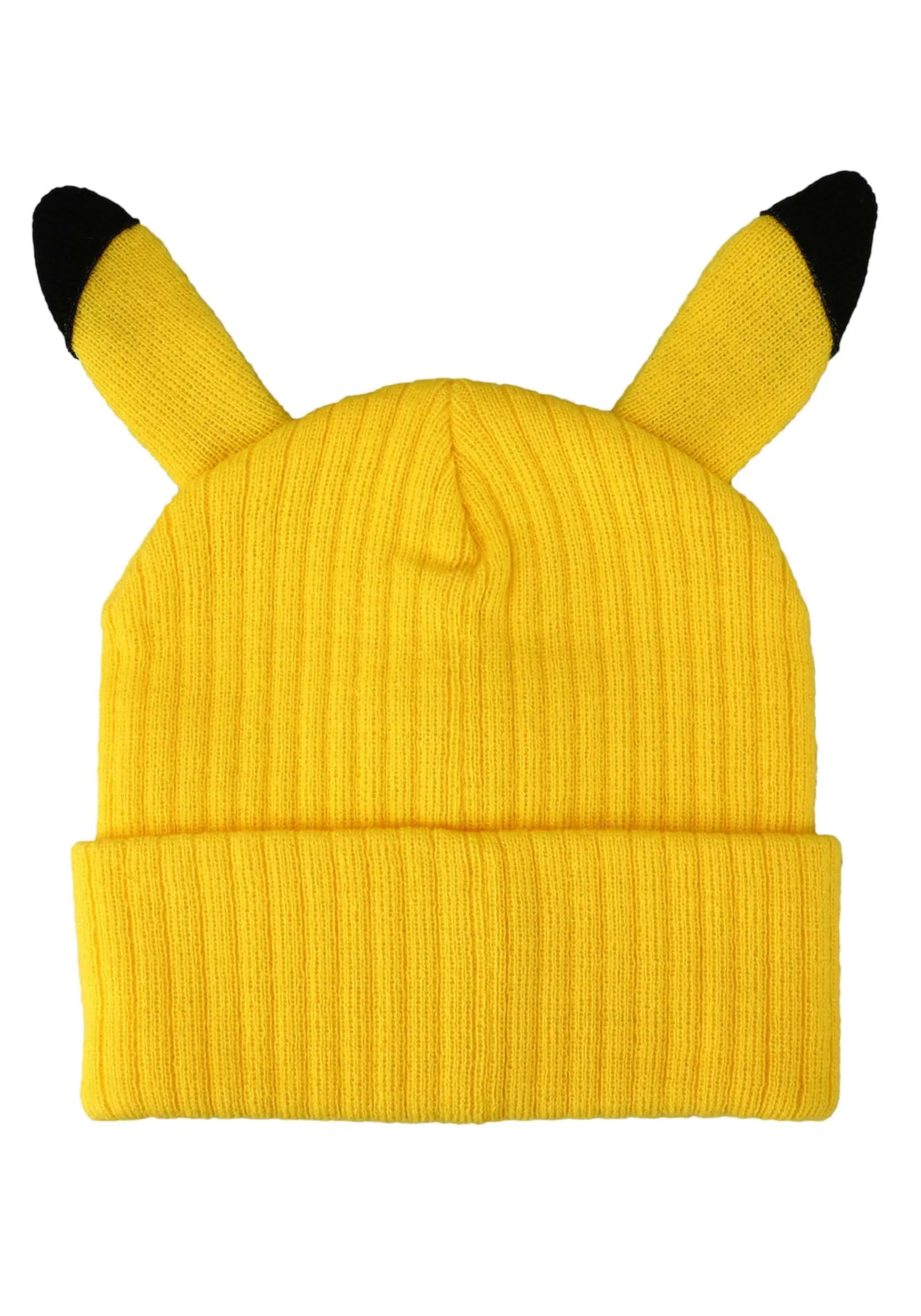 Bioworld Merchandising / Independent Sales Adult Pokémon Pikachu 3D Cosplay Cuff Beanie - Image 2