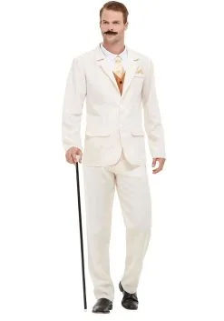 Smiffys Adult Roaring 20s White Costume