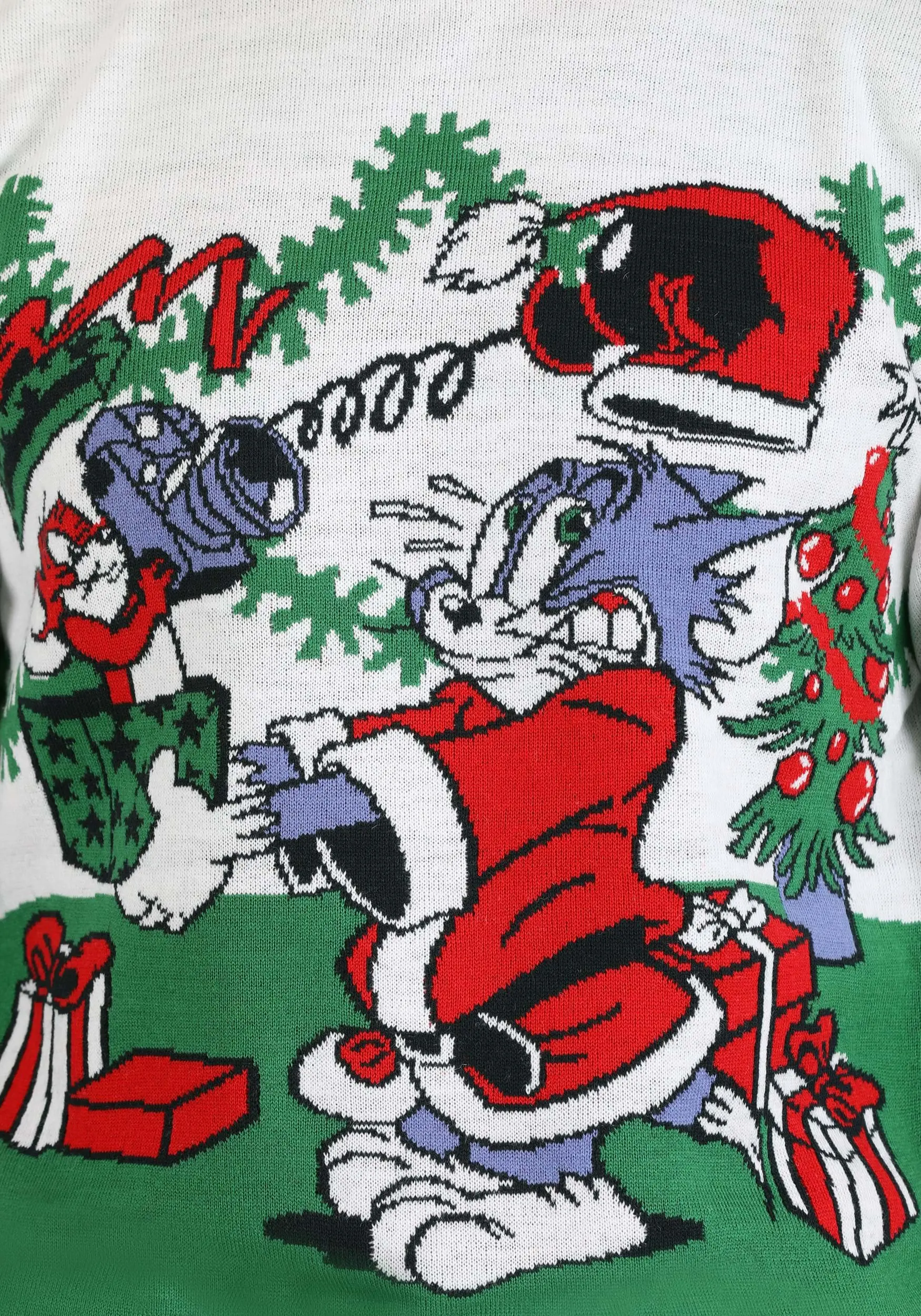 Bioworld Merchandising / Independent Sales Tom And Jerry Scenic Adult Ugly Christmas Sweater - Image 3