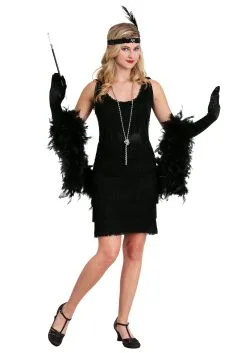 Fun Costumes Black Fringe 1920's Flapper Costume