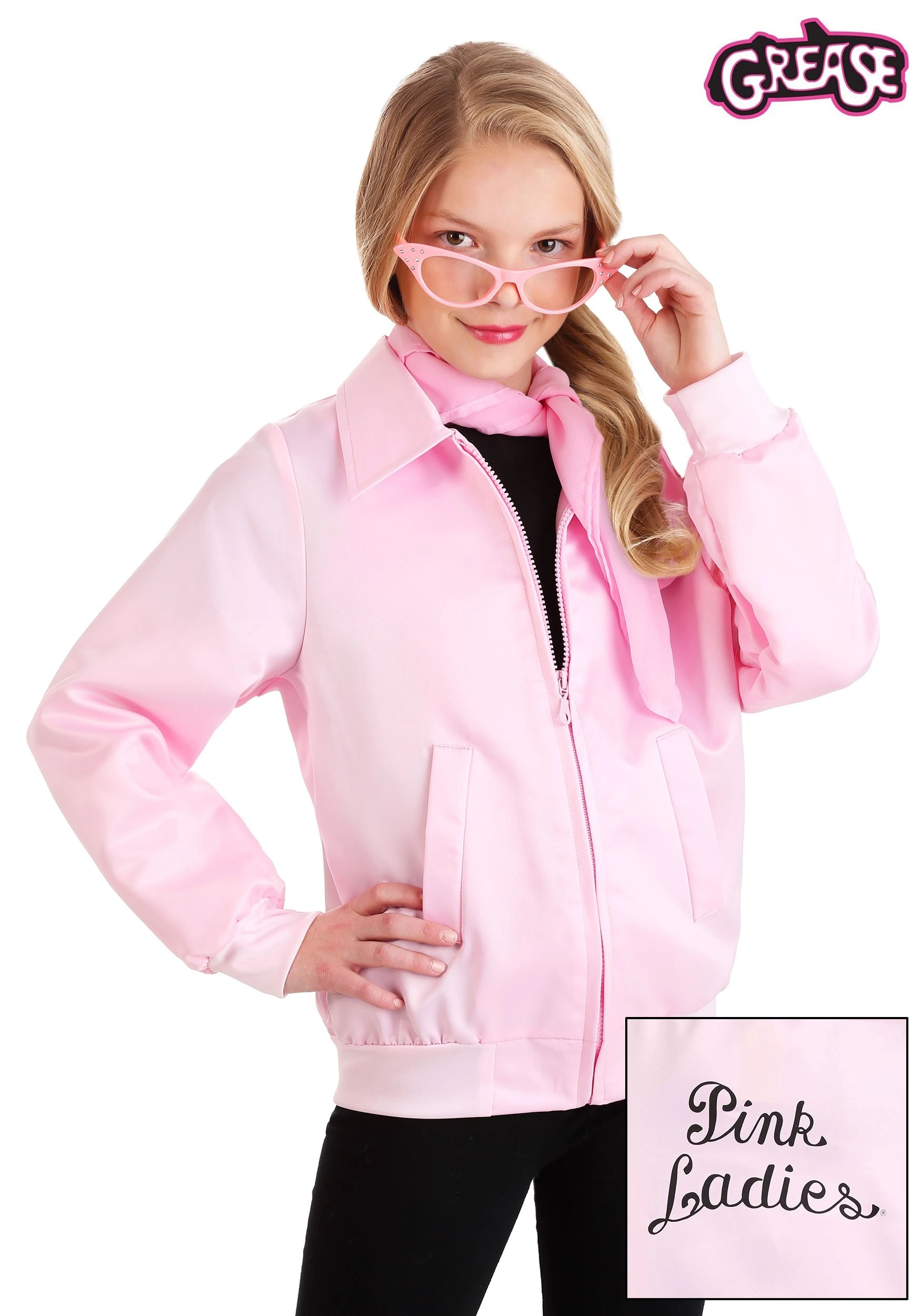 Fun Costumes Grease Pink Ladies Costume Jacket For Kids