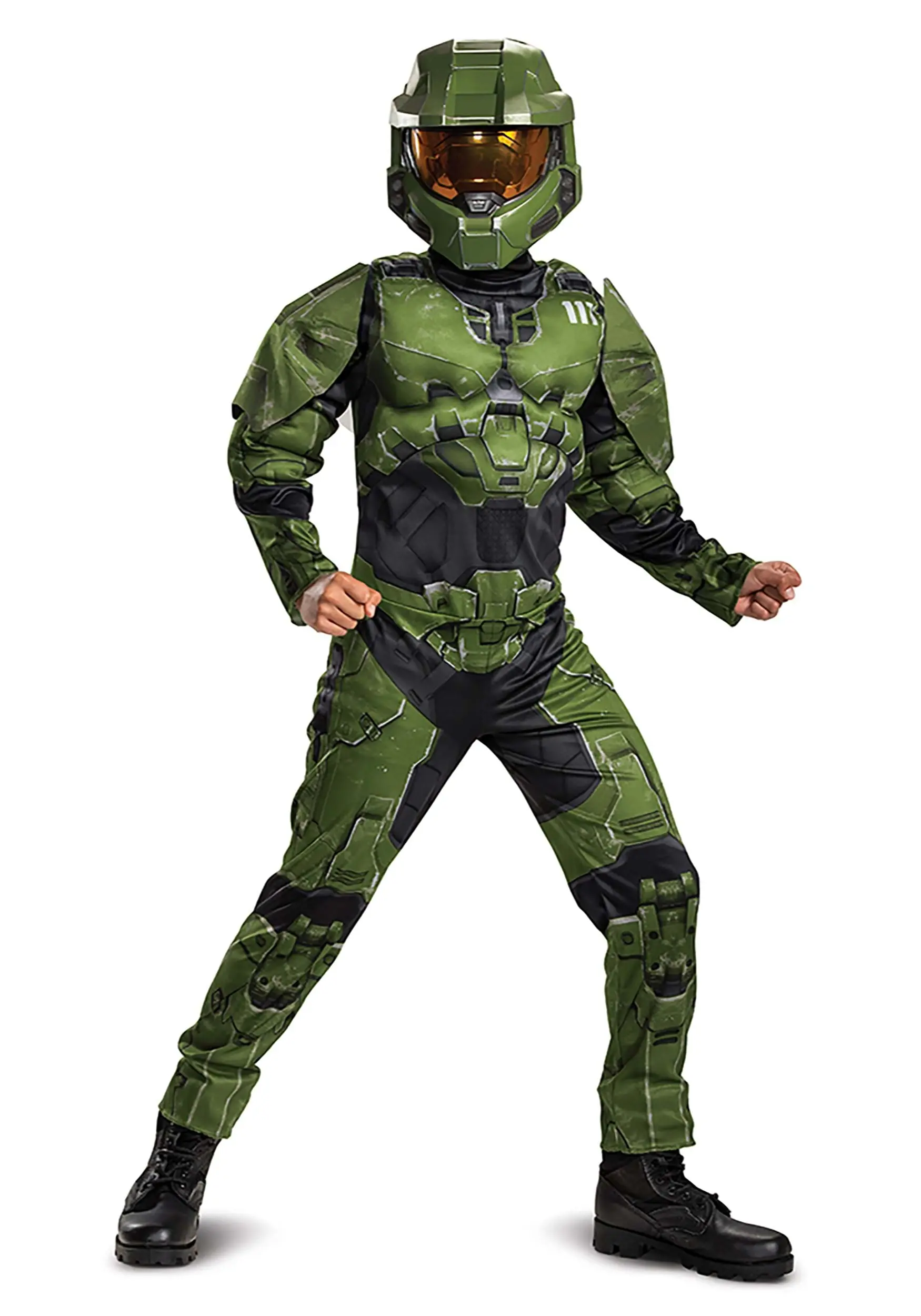 Disguise Halo Infinite Master Chief Muscle Costume For Kids
