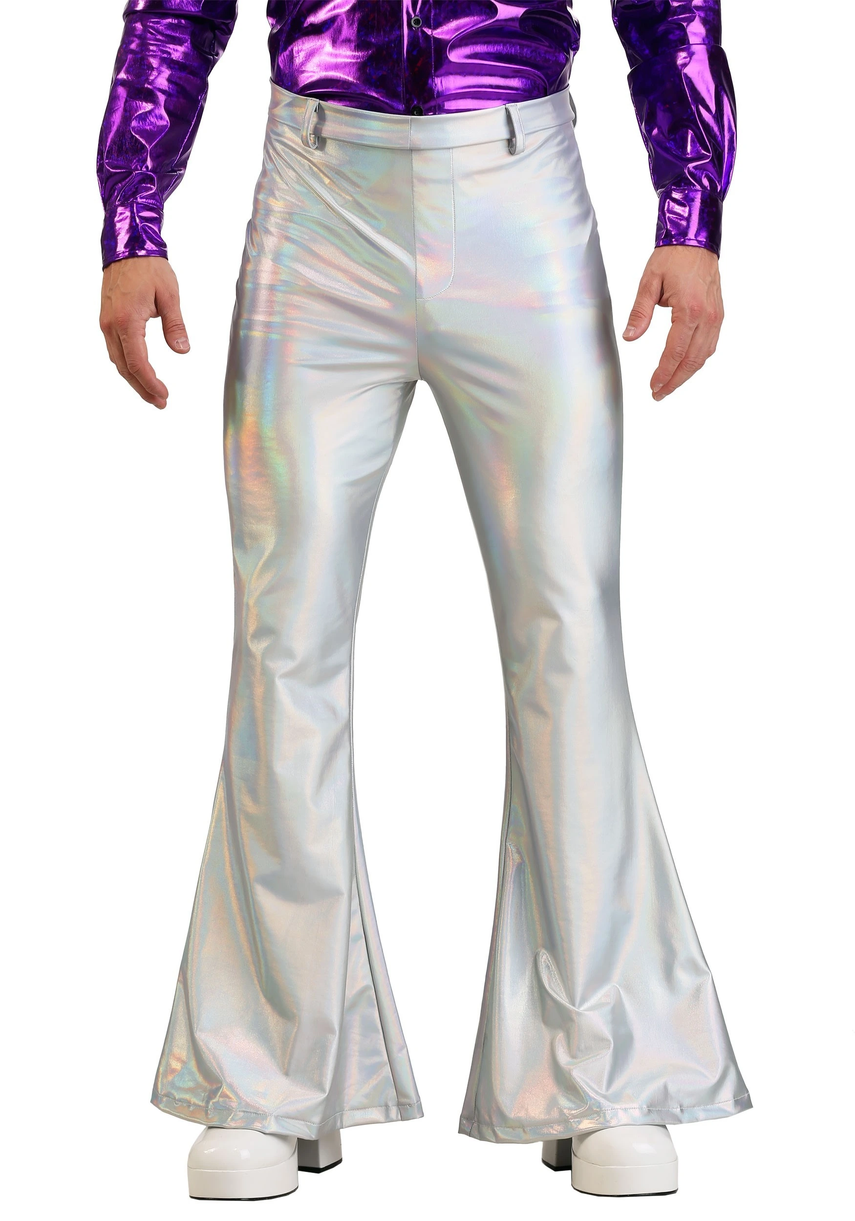 Fun Costumes Men's Holographic Disco Pants