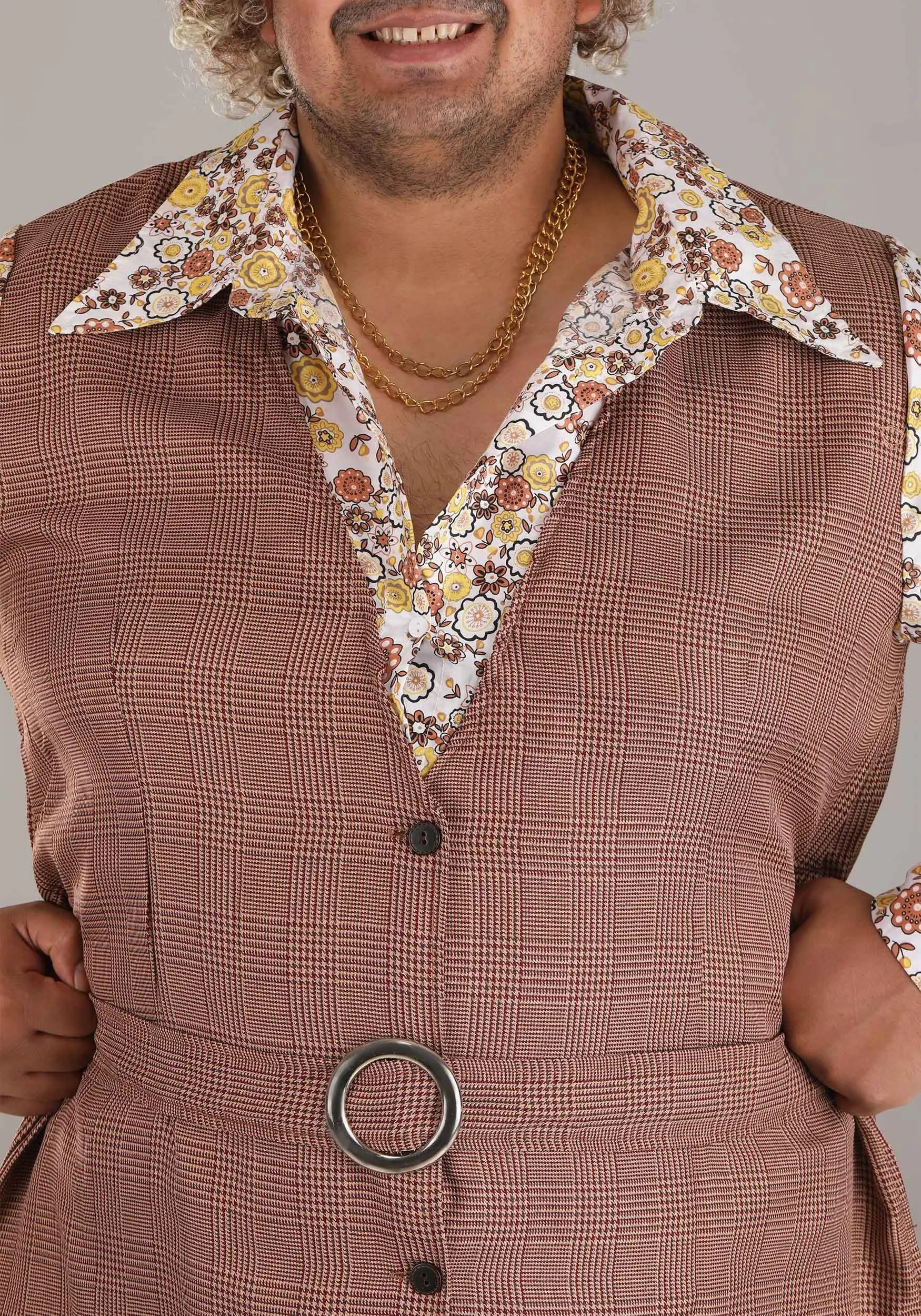 Fun Costumes Men's Plus Size 70's Vest Costume - Image 2