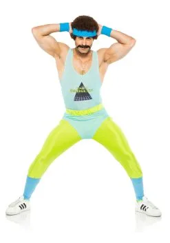 Seeing Red 80's Gym Instructor Men's Costume