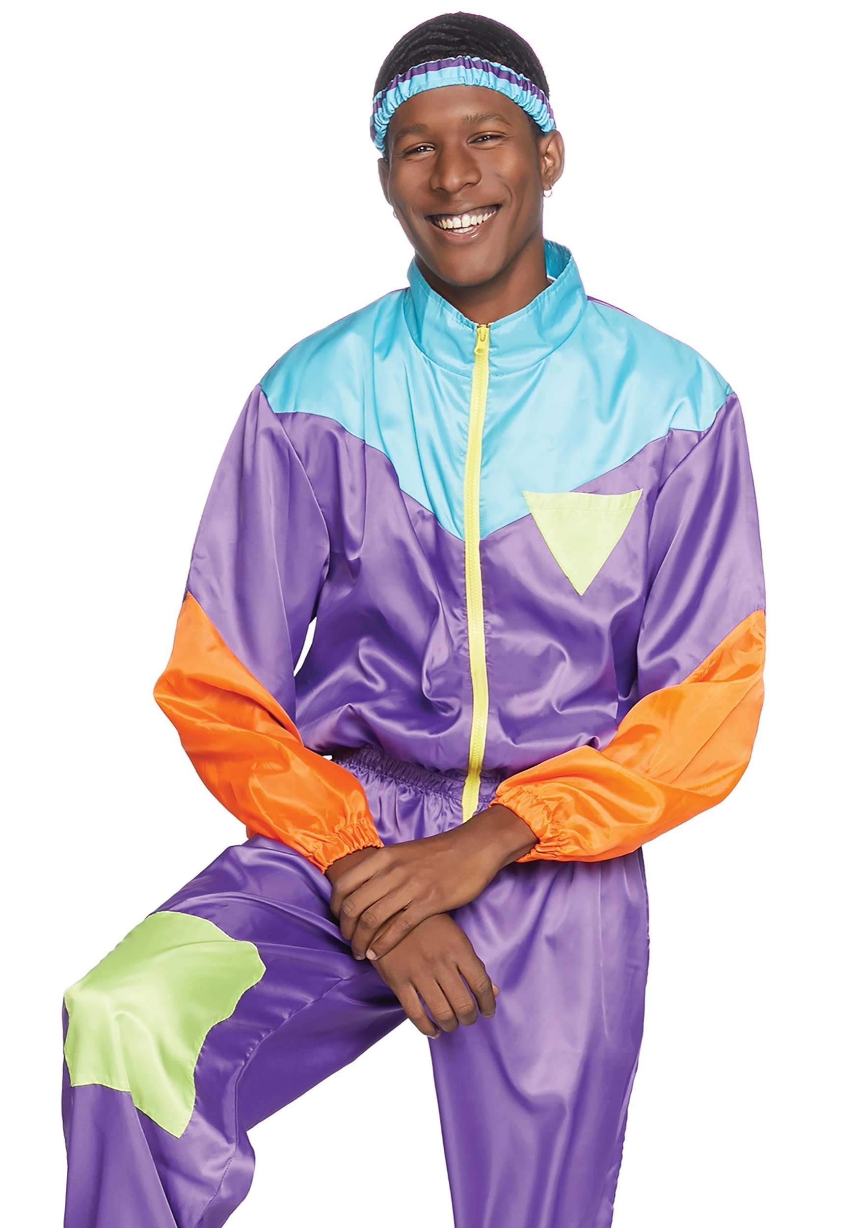 LEG AVENUE Awesome 80s Men's Track Suit Costume - Image 2