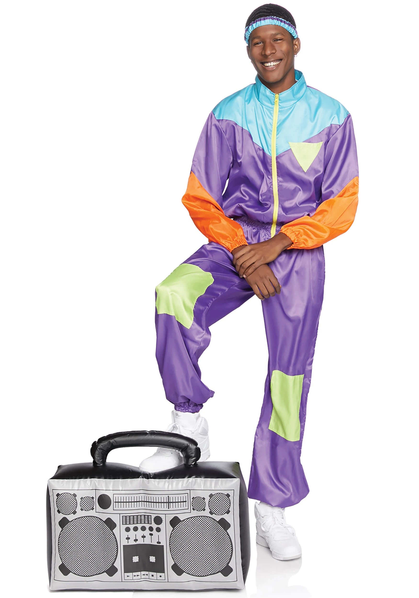 LEG AVENUE Awesome 80s Men's Track Suit Costume - Image 3