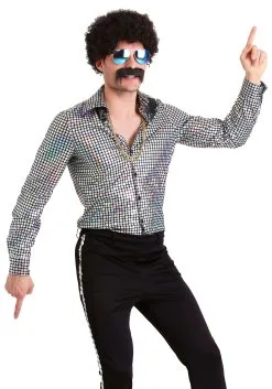 Fun Costumes Men's Disco Ball Shirt