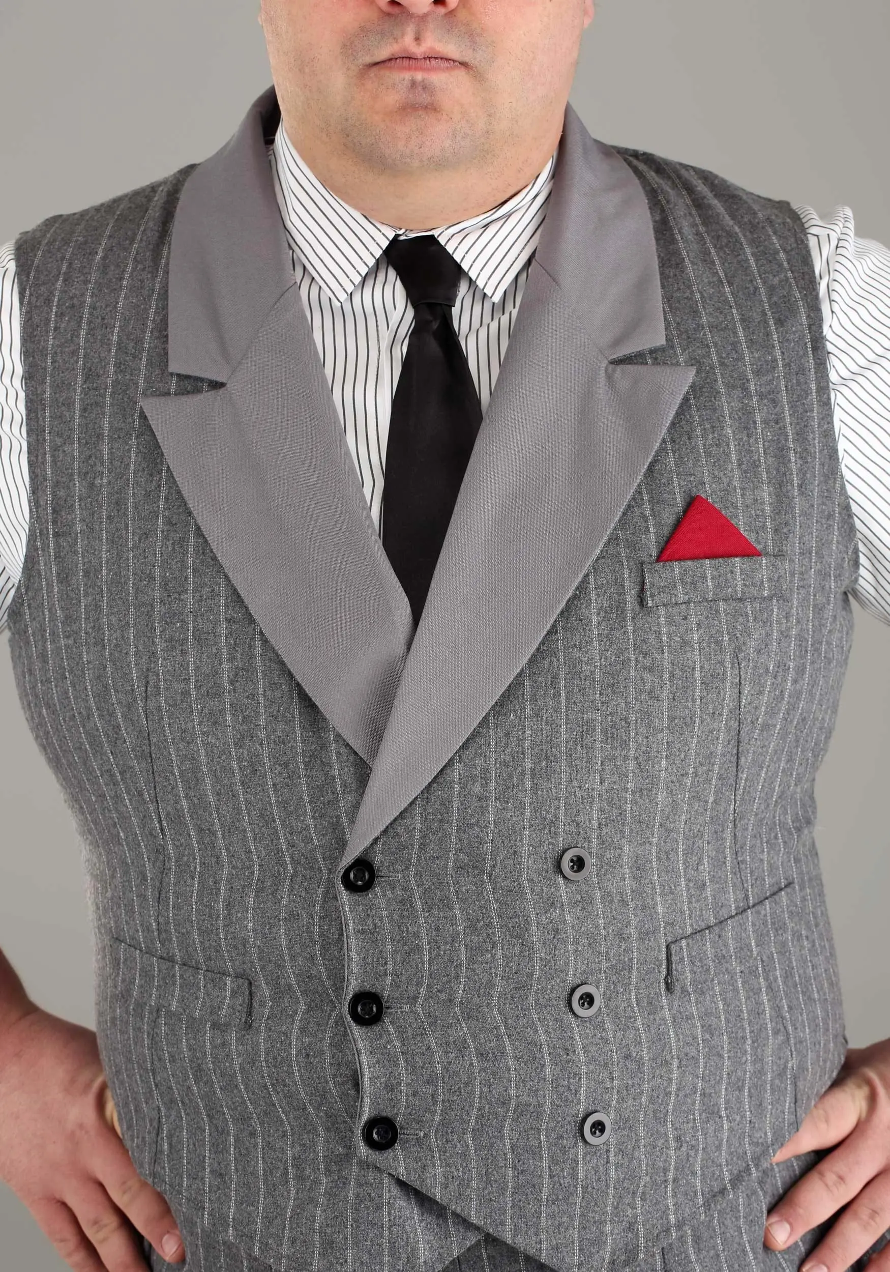 Fun Costumes Plus Size Ruthless Gangster Men's Costume - Image 4