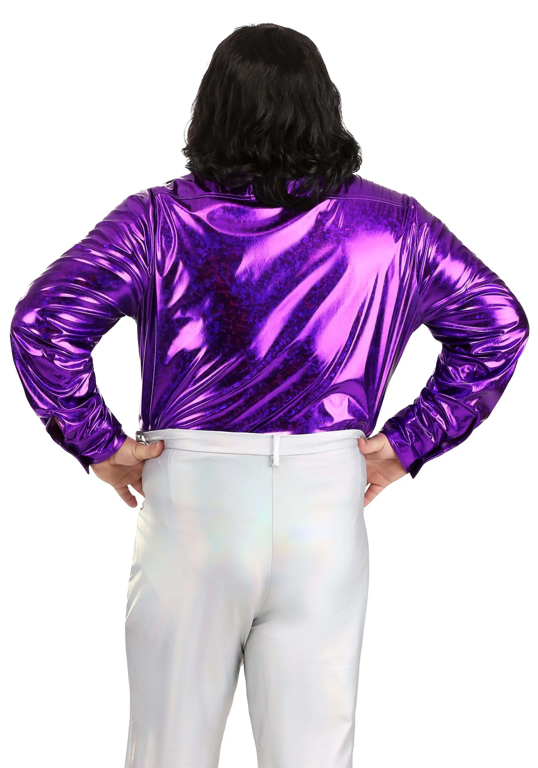 Fun Costumes Plus Size Shattered Glass Disco Shirt For Men - Image 2