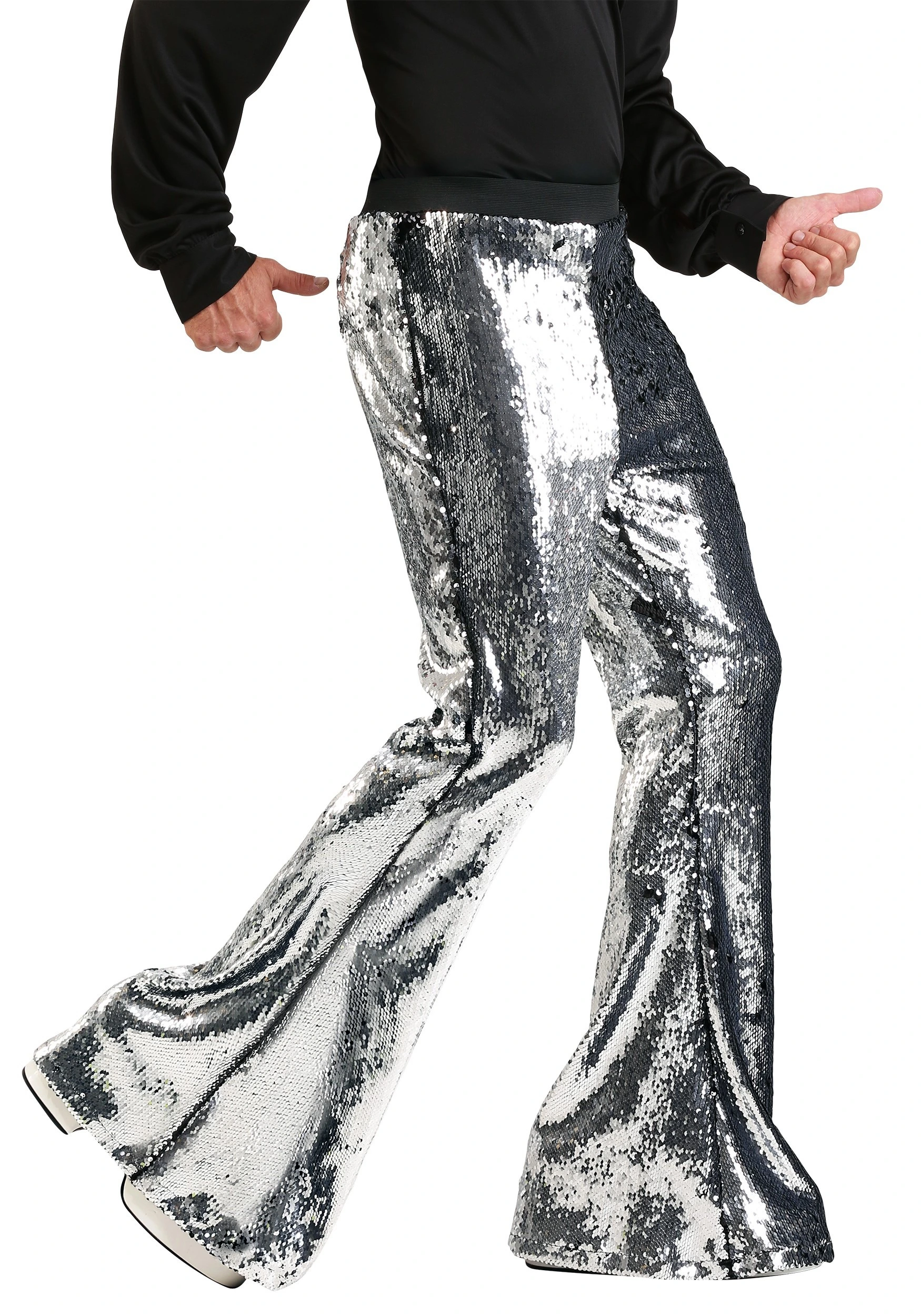 Fun Costumes Men's Reversible Sequin Disco Pants