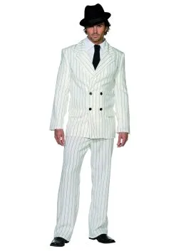 Smiffys Men's White Gangster Costume
