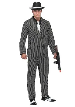 Fun Costumes Men's Wide Pin Stripe Gangster Costume