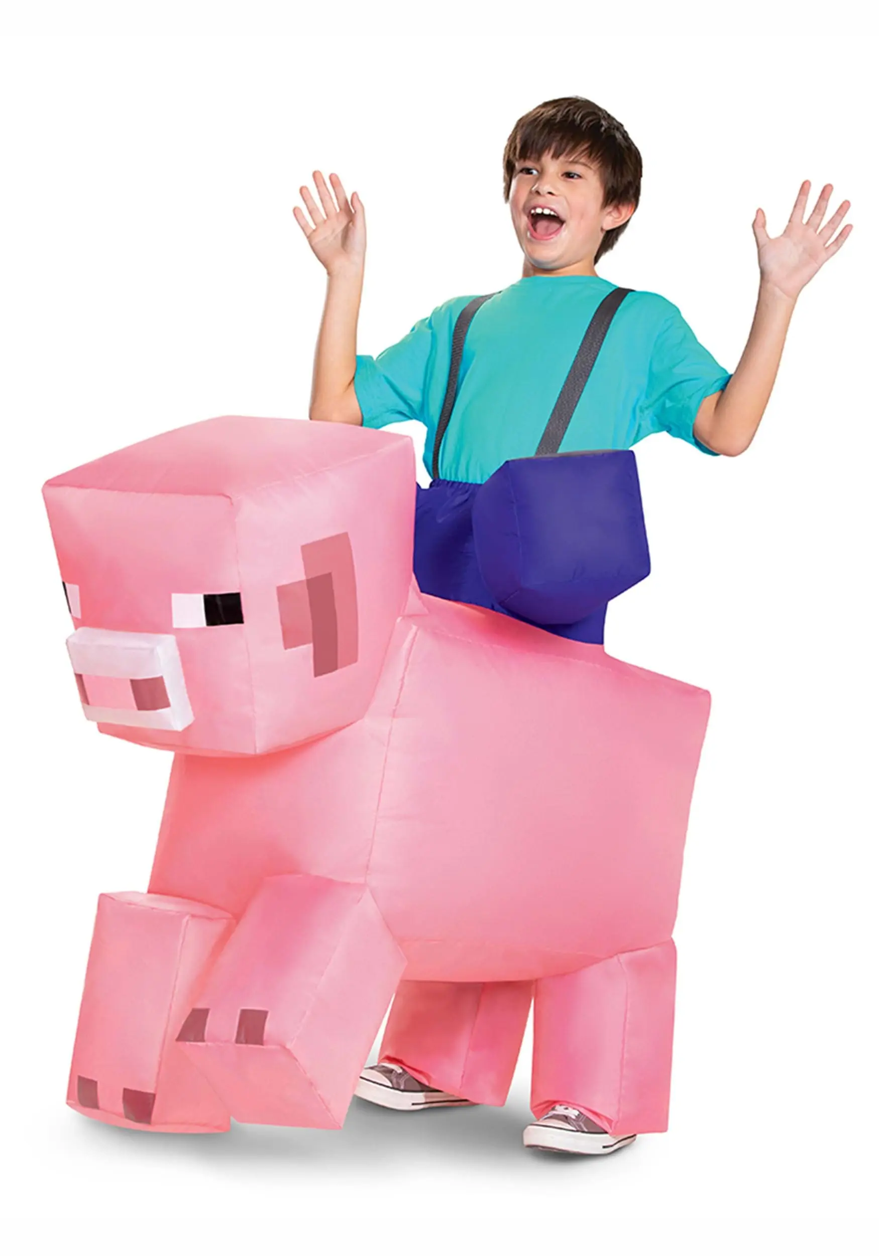 Disguise Minecraft Ride-On Inflatable Pig Kid's Costume