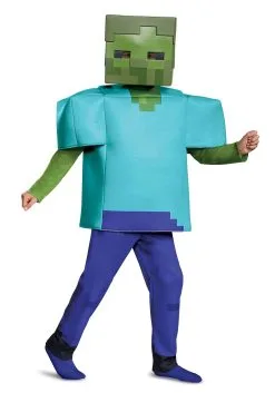 Disguise Minecraft Deluxe Zombie Costume For Kids