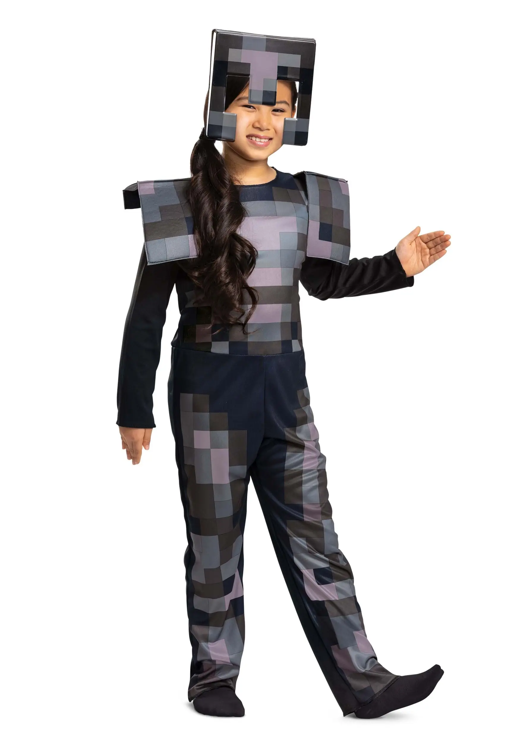 Disguise Kid's Minecraft Netherite Armor Jumpsuit Classic Costume - Image 3