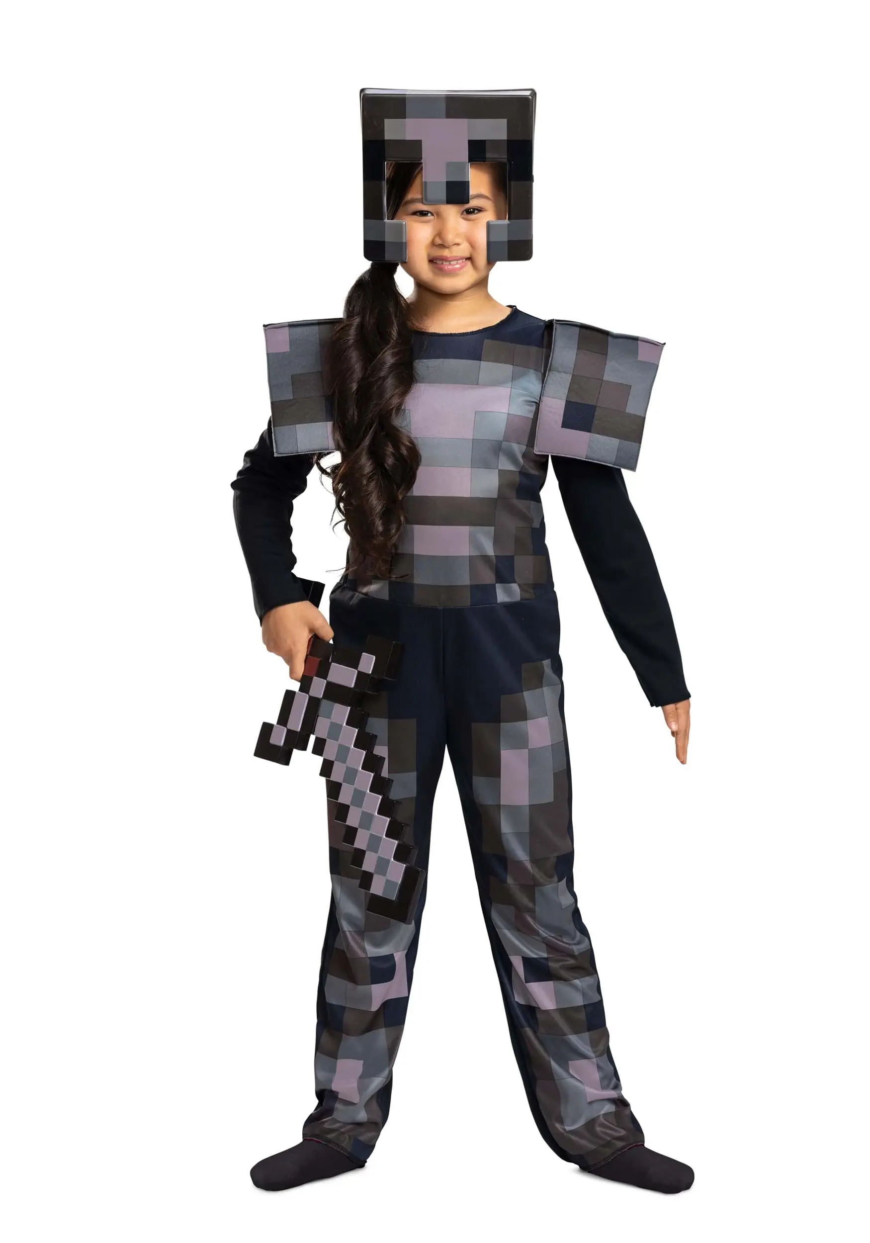 Disguise Kid's Minecraft Netherite Armor Jumpsuit Classic Costume - Image 4