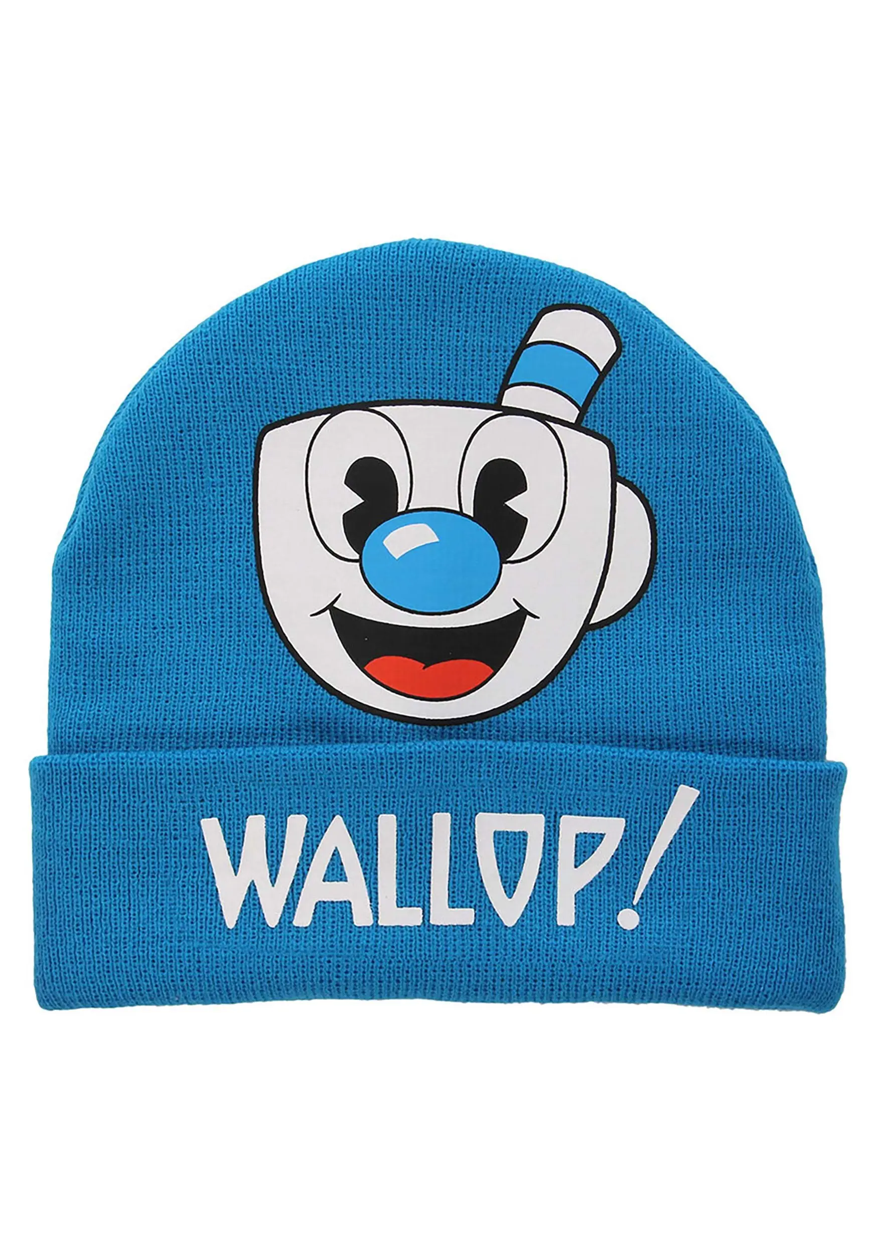 Elope Cuphead | Mugman Printed Folded Cuff Knitted Winter Hat - Image 2