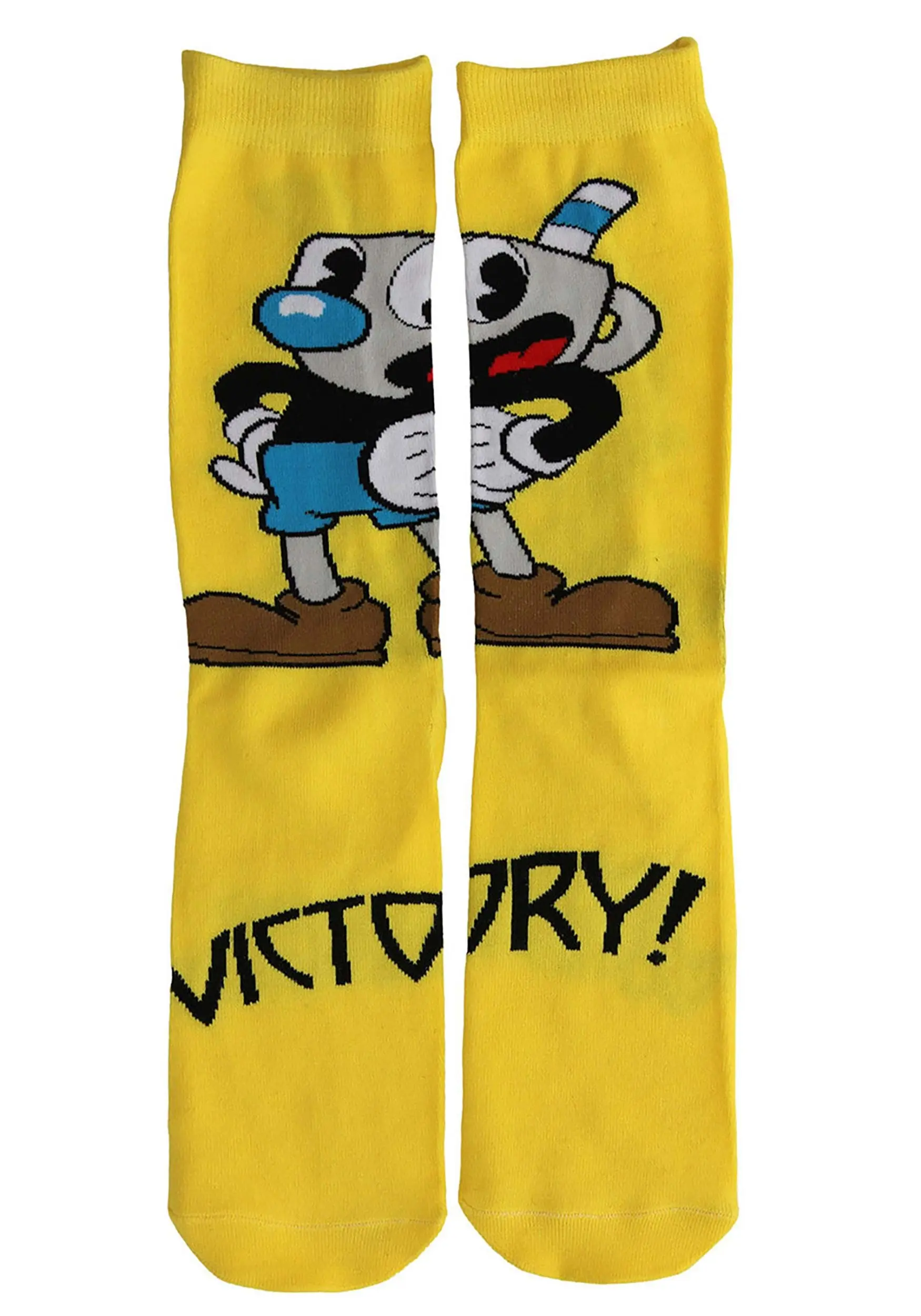 Elope Cuphead Mugman Victory! Crew Socks - Image 6