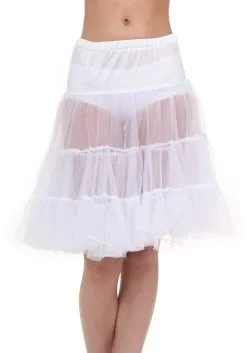 Fun Costumes White Plus Size Knee Length Crinoline