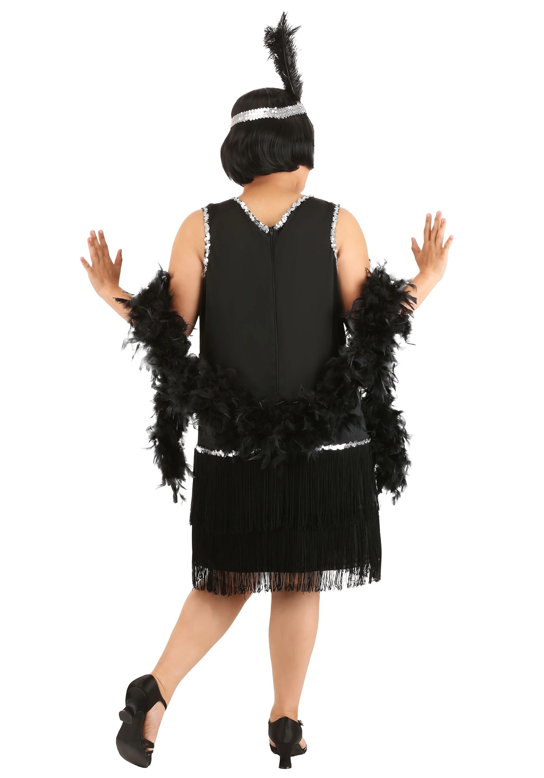 Fun Costumes Women's Plus Size Onyx Flapper Costume - Image 2
