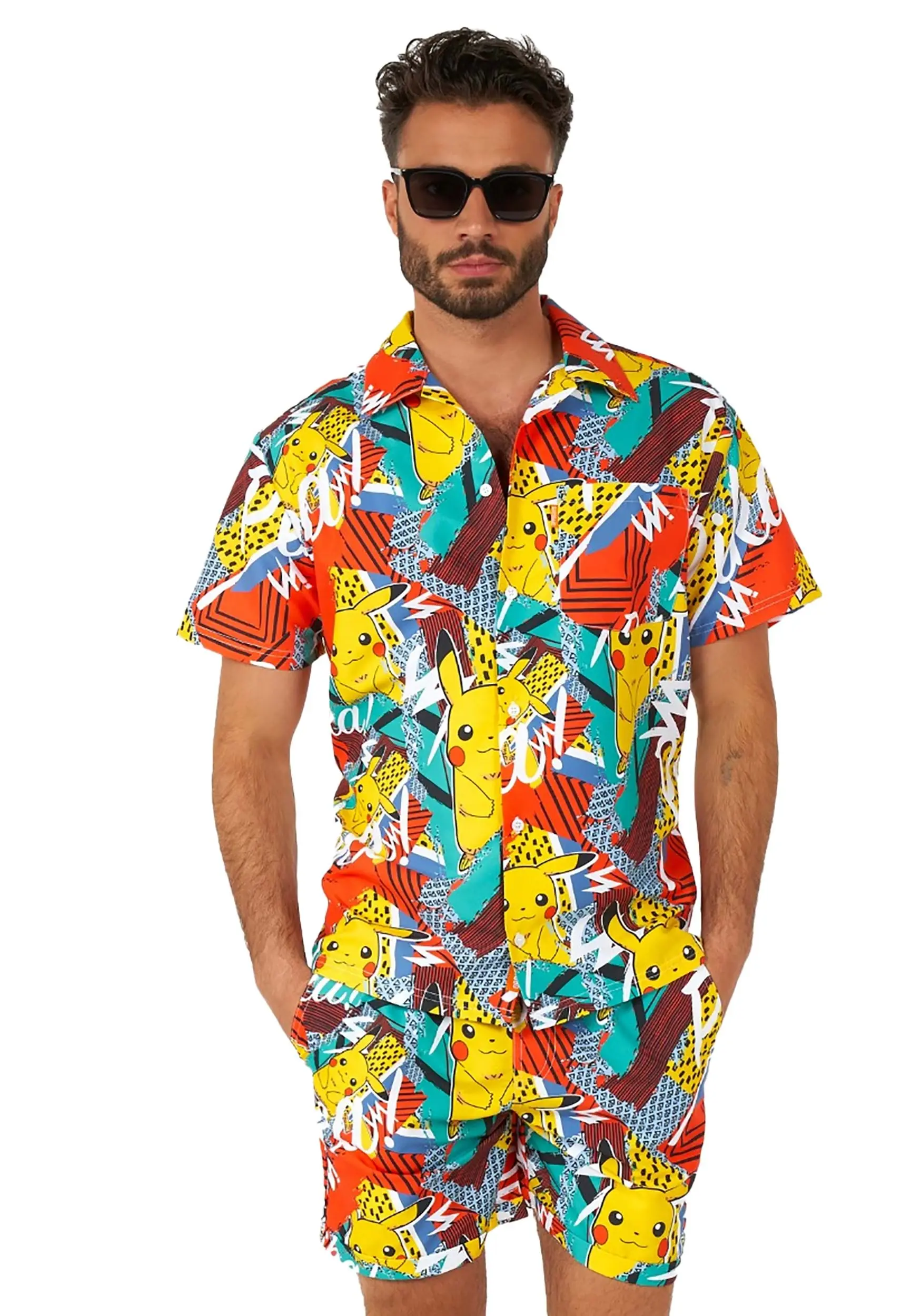 Opposuits Pokémon Pika Pikachu Swimsuit & Shirt For Men