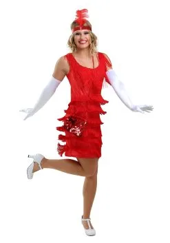 Fun Costumes Red Flapper Fashion Dress Costume