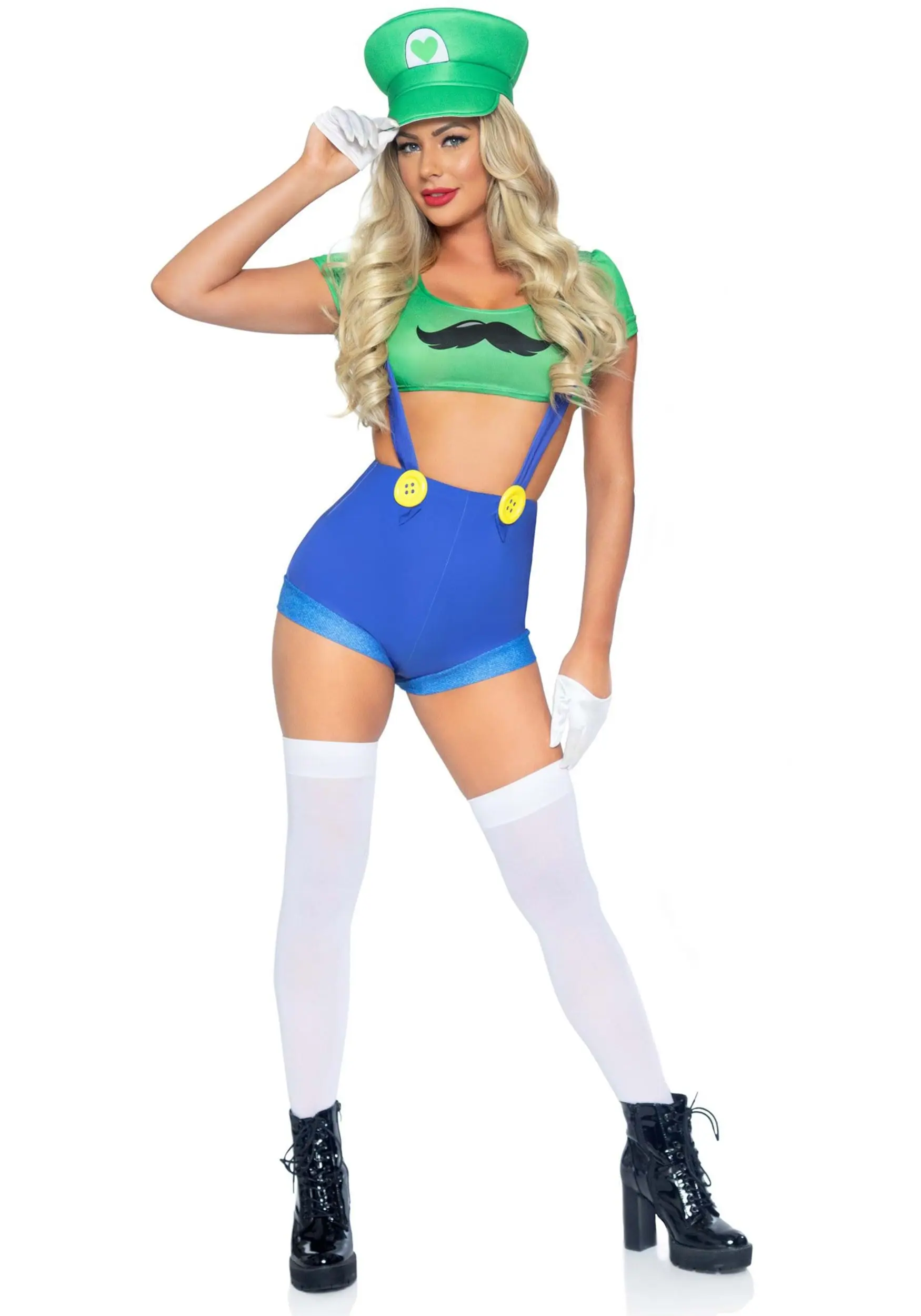 LEG AVENUE Sexy Piece Green Gamer Babe Costume For Women - Image 3
