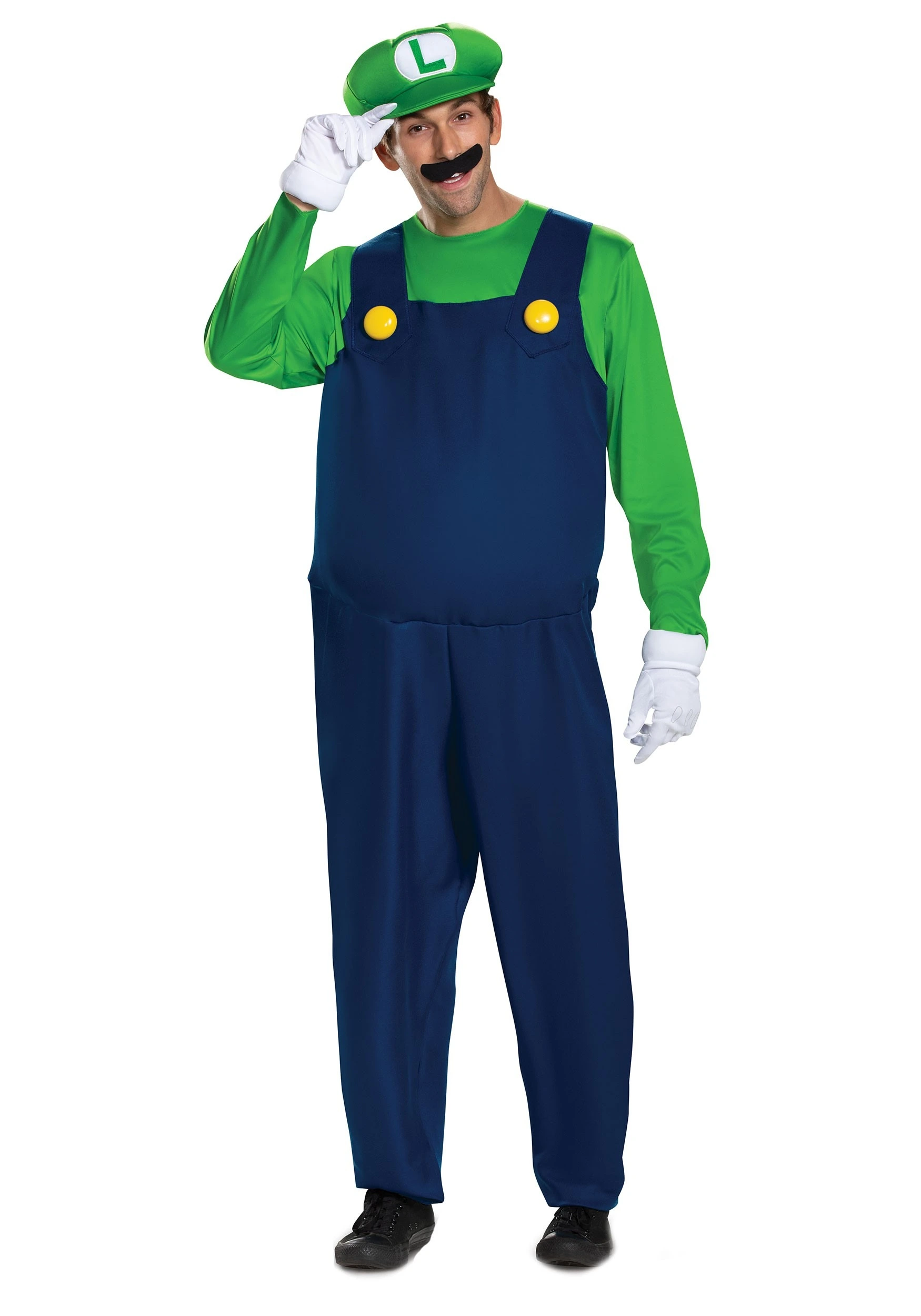 Disguise Super Mario Brothers Men's Luigi Deluxe Costume