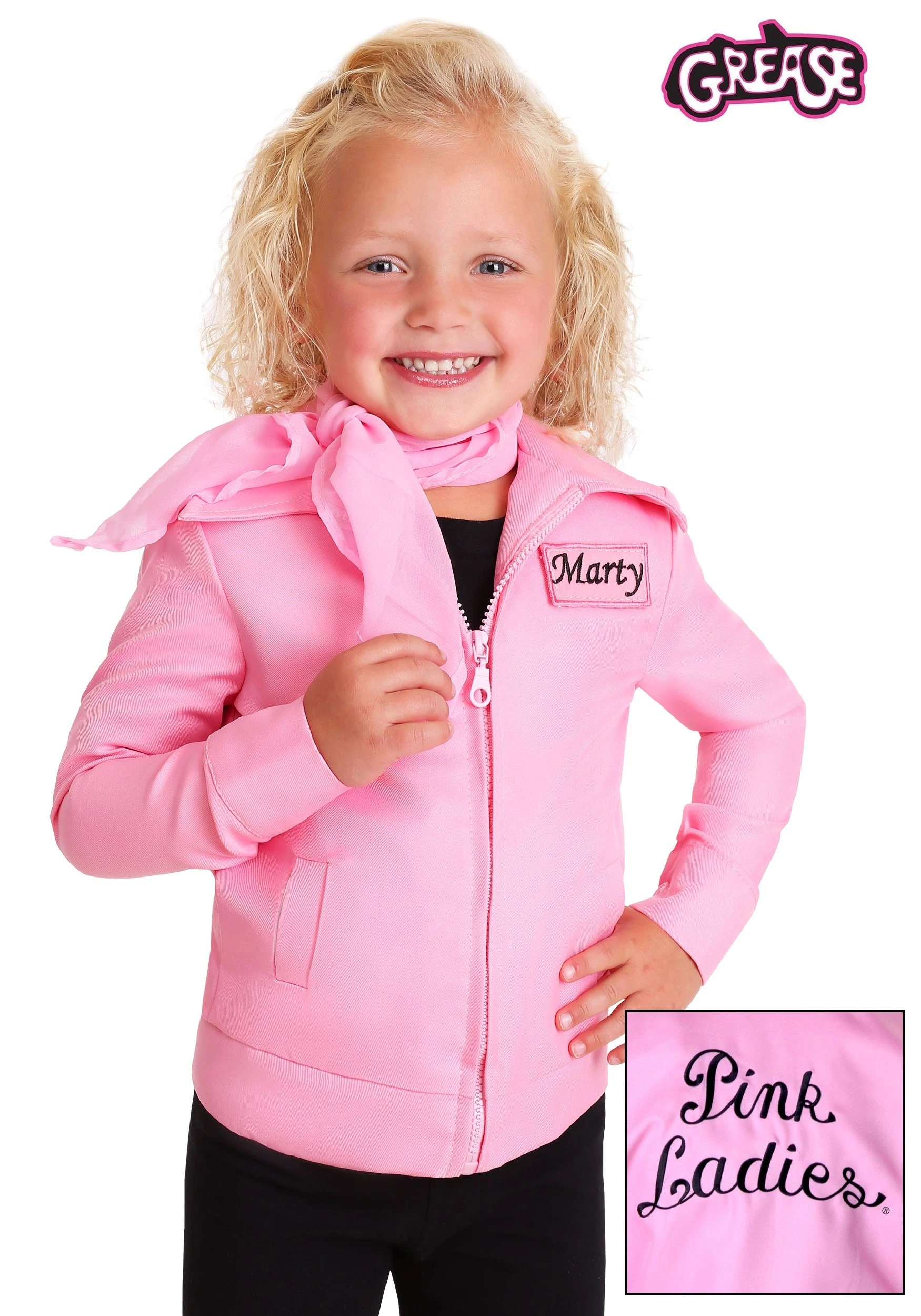 Fun Costumes Toddler Authentic Pink Ladies Jacket Costume