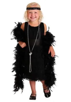 Fun Costumes Toddler Black Flapper Dress Costume