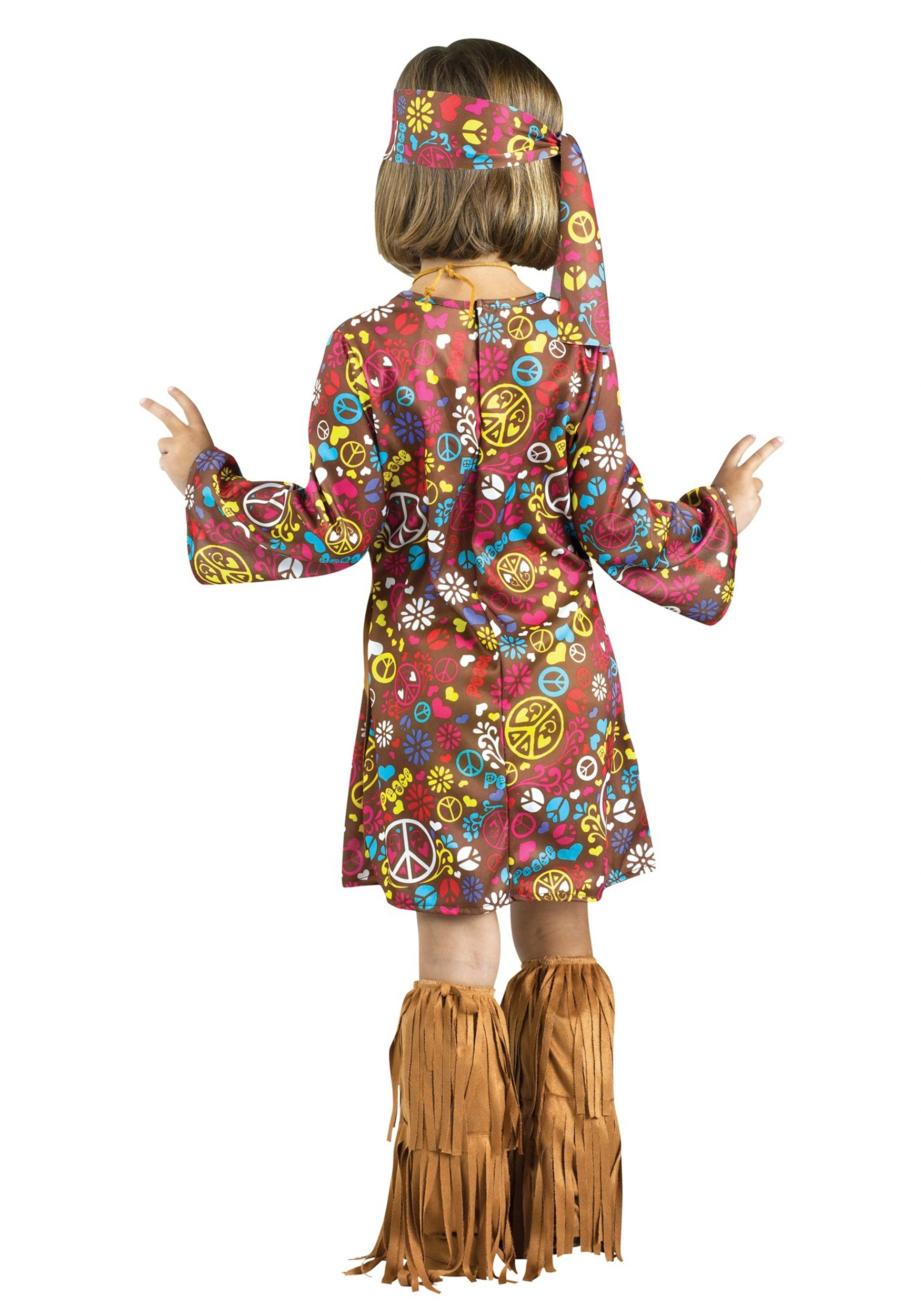 Fun World Toddler Peace & Love Hippie Girl's Costume - Image 2