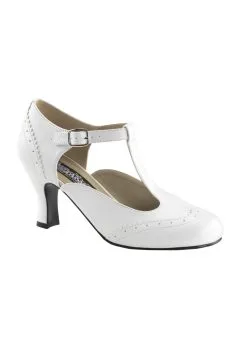 Pleasers USA, Inc. White Flapper Shoes For Women