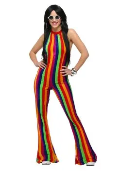 Fun Costumes Womens 70's Disco Jumpsuit Costume