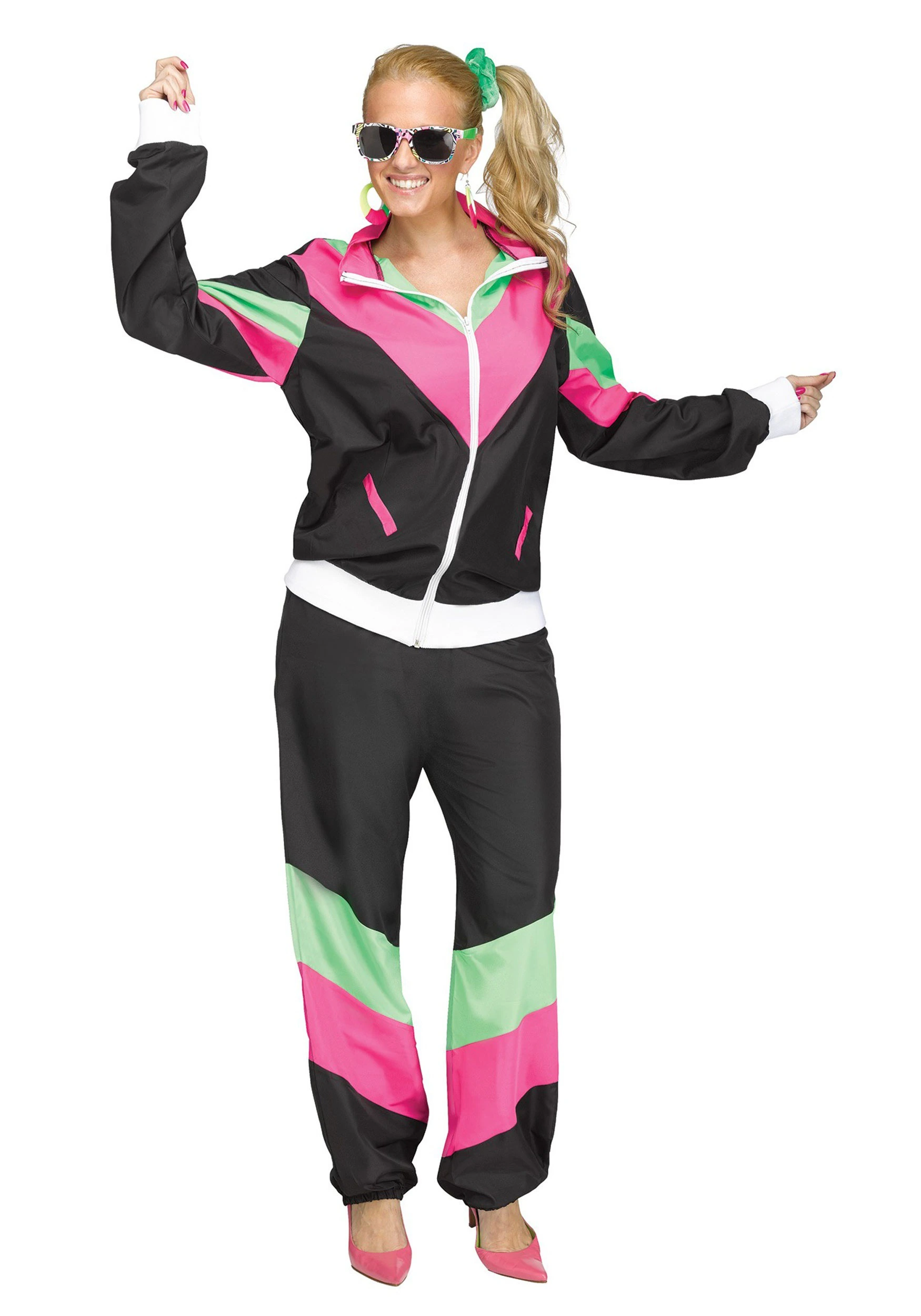 Fun World 80's Track Suit Plus Size Women's Costume
