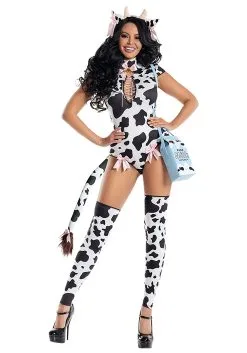 Party King Women's Sexy Bessie Cow Costume