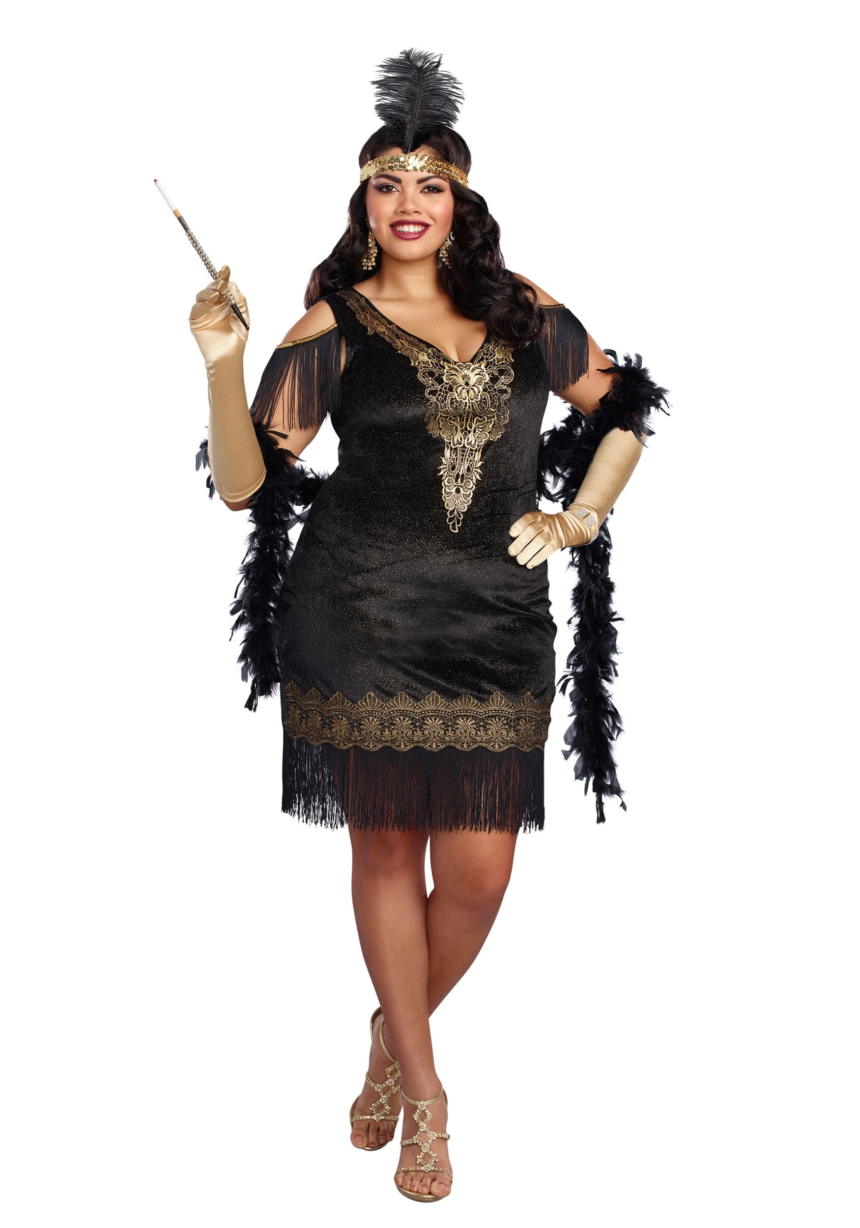 Dreamgirl Ladies Plus Size Swanky Flapper Costume