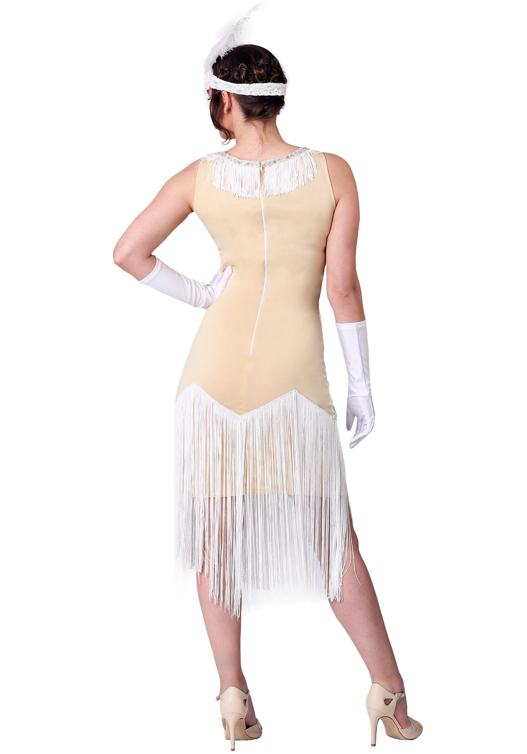 Fun Costumes Women's White Fringe Flapper Costume - Image 2